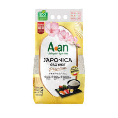 Gạo Nhật Japonica Premium A an túi 5kg chính hãng