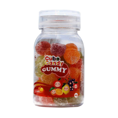 Kẹo dẻo Cube Candy vị trái cây hũ 68g chính hãng