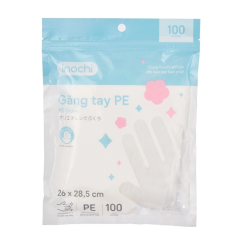 Găng tay PE Inochi túi 100 cái 26x28.5cm chính hãng