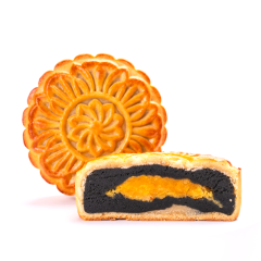 Bánh trung thu tươi GO! Mè đen chà bông trứng muối 150g chính hãng
