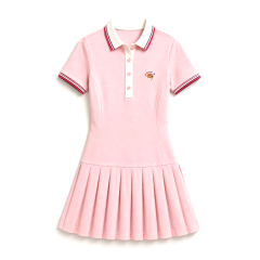Đầm thun nữ Việt Ý in hội họa màu hồng size S chính hãng