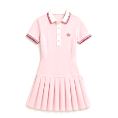 Đầm thun nữ Việt Ý in hội họa màu hồng size L chính hãng