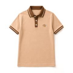 Áo thun polo nam Việt Ý in hội họa màu cafe size XL chính hãng