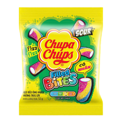 Kẹo dẻo Chupa Chups Sour Bites hương trái cây gói 52g chính hãng
