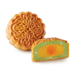 Bánh trung thu Kido đậu xanh lá dứa hạt dưa 1 trứng 150g chính hãng